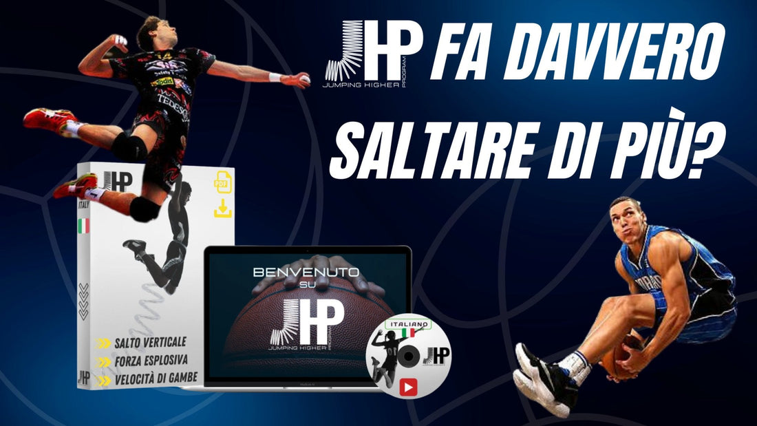 Atleta durante un allenamento per il salto verticale del programma JHP