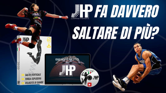 Atleta durante un allenamento per il salto verticale del programma JHP